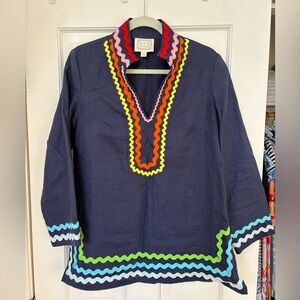 Sail to Sable Navy Tunic with Ricrack